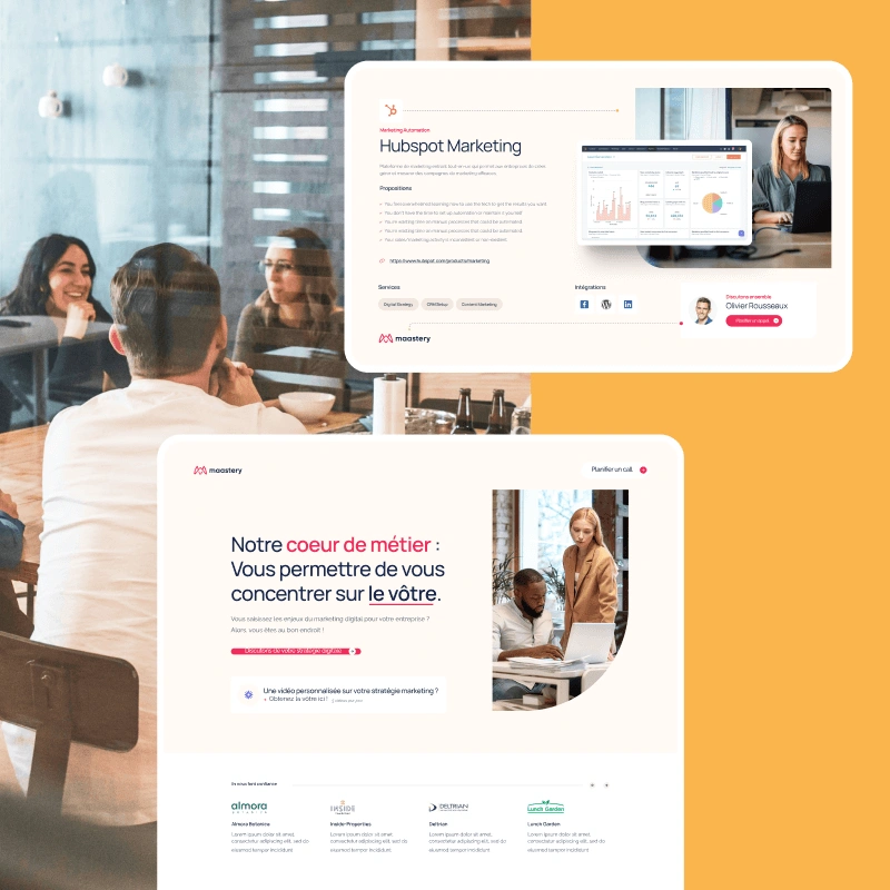 project thumbnails ui marketing website